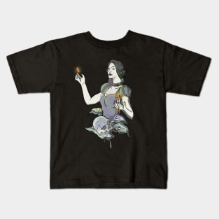 Victorian Witch Casting Magic Spell Kids T-Shirt